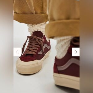 Vans Burgundy and Cream Sneakers free people exclusive